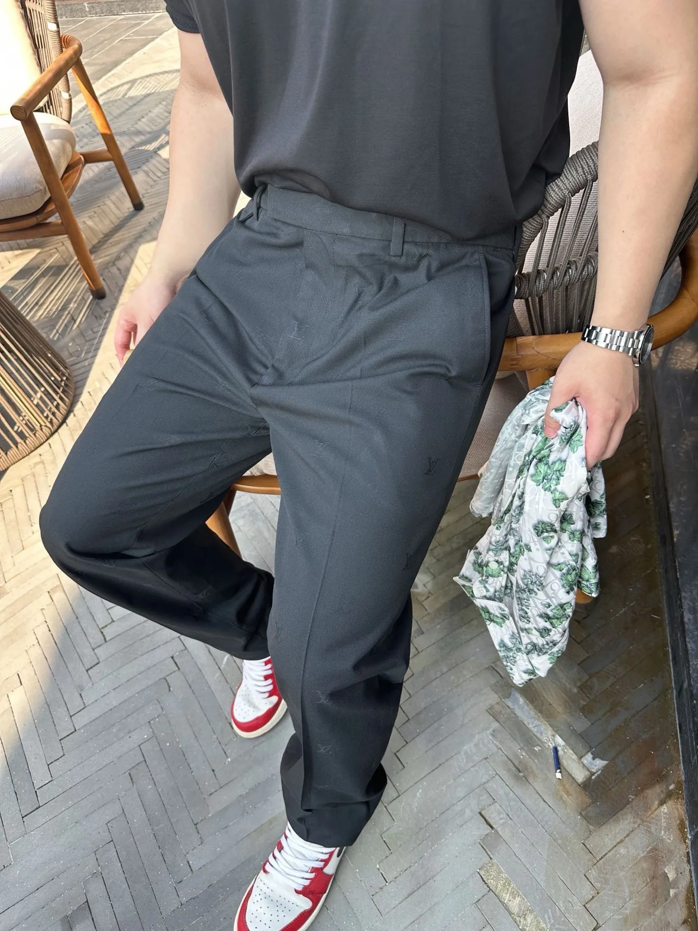 Louis Vuitton/Louis Vuitton 25ss full-frame presbyopia jacquard suit trousers